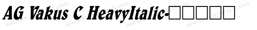 AG Vakus C HeavyItalic字体转换